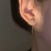 Agulha de Prata S925 TikTok Venda Quente Micro-incrustado Zircônia Brincos com Letra H Luxo Leve Elegante Simples Moda Longo Orelha