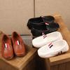 2025 Primavera y Otoño Niñas Casual Hueco Transpirable Mediano y Grande Gorro para Niños Zapatos Cuadros para Niños y Más Fáciles de Combinar Zapatos de Bebé al Por Mayor