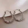 Brincos de Argola Grandes Zircônia Prata Advanced Sense 2024 Novidades Explosivas Luxo Leve Elegantes Brincos de Círculo