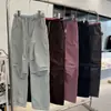 Calça de esqui multi-colorida folgada, com forro de fleece, à prova de vento e resistente ao frio, para uso outdoor diário no inverno 13289