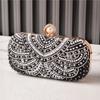 Nuevo Bolso de Noche para Mujer Transfronterizo Bordado con Diamantes Bolso de Fiesta Banquete Bolso Diagonal para Vestido Bolso de Mano Nupcial