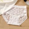 Pantaletas de Encaje de Entrepierna Extendida 7A, Delgadas, Sexys, Malla Semitransparente, Transpirables y Cómodas, Calzones de Cintura Media para Niñas