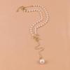 Colar Elegante com Novo Design e Vibe Simples e Elegante, Amigo do Estudante, Pingente de Pérola Cravejado com Diamantes, Corrente de Clavícula da Moda para Mulheres B319X
