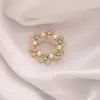 Broche de Espiga de Trigo Dourado Pérola Fosco para Lapela de Terno Acessórios Personalizados Versáteis de Alta Qualidade com Pino Fixo Anti-Exposição para Mulheres