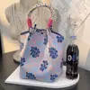 251 Modelos de Bolsas Quadradas Pequenas Populares Transfronteiriças, Bolsas de Lanche de Tricô Portáteis de Grande Capacidade para o Trabalho, Deslocamento e Sacolas de Presente