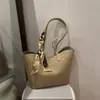 Bolsa Tote de Cor Sólida Transfronteiriça 2025 Moda Grande Capacidade Bolsa Transversal Ins High-End Versátil Bolsa de Ombro Retrô