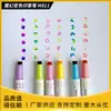 Plumón de sello de doble punta que cambia de color, plumón marcador impermeable y que no se desvanece, plumón marcador fluorescente de dibujo colorido DIY para estudiantes