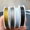 Alambre de cobre que retiene el color recubierto con pegamento, el alambre no se decolora, alambre de cuentas hecho a mano para bricolaje, material de alambre de joyería, tamaño al por mayor