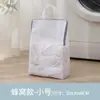 Saco de Lavar Roupa Atualizado, Tridimensional Lavável à Máquina de Malha Portátil Espessado com Malha de Favo de Mel, Saco de Malha Lavável Anti-Deformação