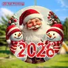 Amazon Navidad Santa Colgante Acrílico 2D Colgante Plano Árbol de Navidad Adorno de Festival Transfronterizo