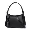 Bolsa de Couro Genuíno Novo Estilo Coreano Simples e Fashionável Bolsa de Axila para Pendular Ninho High-End Estilo Ocidental Bolsa Transversal de Ombro Único para Mulheres