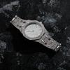Europa e Estados Unidos mais vendido diamante relógios masculinos hip-hop moda grande dial calendário relógio de quartzo Jinao joias fábrica vendas diretas