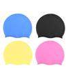 Gorro de natación de silicona para adultos, impermeable, para hombres y mujeres, para el cuidado del cabello, color sólido, ajuste simple, para usar sin cabeza.