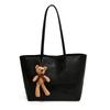 Bolso Tote de Moda Popular Simple Elegante con Puntadas Maillard para Mujer de Gran Capacidad Bolso de Hombro de Estilo Perezoso Retro