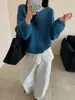 Suéter Pulóver Básico Redondo Estilo Coreano 2026 Otoño/Invierno Nuevo Holgado Versátil Estilo Simple Tejido Superior Moda para Mujer