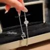 Pulseira de Trevo de Quatro Folhas Aconchegante para Mulheres, Pulseira Dupla Camada de Luxo Leve de Nicho, Presente de Dia dos Namorados para Namorada