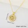 Colar com pingente de cobre europeu e americano micro-incrustado com zircônia 26 letras do alfabeto inglês joia redonda da moda feminina vendas diretas da fábrica