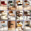 Sillas de Comedor Transfronterizas, Muebles de Restaurante de Moda, Taburetes de Panel de Metal de Hierro Estilo Vintage, Sillas Simples con Funda Suave