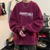 Sudadera con capucha de algodón pesado para hombre, de invierno, forrada de forro polar, moderna, estilo americano, casual, holgada, tipo pullover, nueva moda para hombre