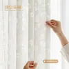 Estilo Romântico Francês Creme Renda Vazada Transparente para Janela Transmite Luz Não Transmite Pessoas Cortina Transparente para Janela Sala de Estar Quarto Varanda Janela de Canto Produto Acabado