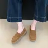 Moda Nova Primavera/Verão 2025 Mocassins de Pescador com Solado Grosso Solado Macio Planos Casuais Sapatos Femininos Tamanhos 35-40