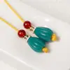 Jade Vermelho do Sul Esmaltado Verde Contas Três Tesouros Cem Sementes com Pingente de Contas de Discípulo Acessórios Espaçadores DIY Fornecimento Atacadista