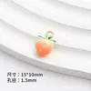 Helado de Verduras Paleta de Pimienta 3D Melocotón Aleación Colgante Pequeño Collar de Cuentas Hecho a Mano DIY Accesorios de Dijes