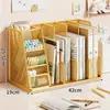 Estantería de escritorio, soporte para libros, organizador de escritorio para estudiantes, solución de almacenamiento de libros, organizador de archivos de oficina, estante de almacenamiento