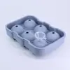 Bandeja de Gelo de Silicone com 6 Bolas de Gelo Redondas, 4 Moldes Redondos DIY para Cubos de Gelo Caseiros, 8 Bolas Redondas para Bolas de Gelo Individuais Caseiras