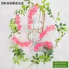 Decoración personalizada de flor de glicinia artificial, enredadera de flores falsas, flor colgante de enredadera para techo, cadena de flores de plástico, planta verde para cubrir tuberías
