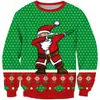 Camisa de cuello alto para Otoño e Invierno de Halloween Suéter Casual para Hombre Suéter con Impresión Digital 3D Calavera Ropa para Adultos y Niños Navidad