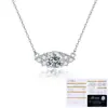 Collar de Plata de Ley Ojo del Diablo Tonglin Más Vendido Transfronterizo para Mujer, Moderno Súper Brillante Colgante de Moissanita de 1.2 Quilates