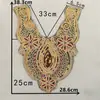 Encaje bordado lentejuelas collar decorativo con cuentas DIY costura cheongsam accesorios para ropa de escenario y danza accesorios