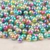 Cuentas redondas de ABS no porosas de 4-10 mm color mágico perla de imitación cuentas sueltas material para accesorios de cuentas hechos a mano DIY accesorios de ropa