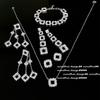 Pode Re Xinghe Geométrica Gem Brincos Designer LULU Banhado a Ouro 18K Quadrado Zircon Tassel Brincos Colar