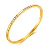 Pulseira de Aço Inoxidável Retro Acessível de Luxo Transfronteiriça Europeia e Americana com Diamantes Pulseira Feminina de Aço Titânio Banhada a Ouro 18K Atacado Não Desbota