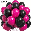 50 Peças Balões Foscos Buquê de Balões Dia dos Namorados Balões de Cor Retrô Arranjo de Aniversário Decoração de Festa Evento