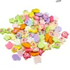 Mini Acessórios de Resina Desenho Animado DIY Adesivos para Capa de Celular Cream, Pingentes para Sapato Clog, Decorações Florais, Presilhas de Cabelo