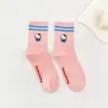 Calcetines de dibujos animados japoneses para mujer, lindos gatitos, algodón peinado, de media pantorrilla, calcetines casuales, calcetines