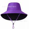 Sombrero de Pescador de Doble Cara para Mujer, Estilo Coreano Protección Solar Uv Sombrero Parasol, Ala Ancha, Moderno y Versátil, Moda de Verano Estilo Japonés