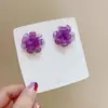 Pendientes de aguja de plata S925 pendientes de flor tridimensionales de verano frescos de hada pétalos Pendientes súper de hada pendientes simples para mujer