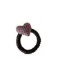 Goma para el pelo de cuadros grande con forma de corazón, estilo retro coreano, cuerda elástica de alta gama para coleta, accesorio para el pelo para mujer