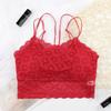 Verão sexy sem costura cruz beleza volta tubo top sem anel de aço laço base tubo top anti-exposição roupa interior feminina