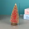 Mini Árbol de Navidad Adornos de Escritorio Árbol de Pino con Agujas de Pino Decoración Navideña Árbol de Navidad con Nieve Blanca Pino Árbol de Navidad Pequeño