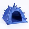 Tienda de Campaña Pequeña de Cuatro Esquinas para Gato Mascota Plegable Exterior Impermeable con Esterilla de Cinturón Interior Cálido Kennel Resistente a Mordeduras de Perro