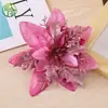 Decoraciones Navideñas Baihuagou Flor de Pascua Flor Artificial Adornos Colgantes para Árbol de Navidad Suministros para Decoración Festiva