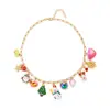 Set de Collar y Pulsera Navideño Nuevo de Moda Transfronterizo Europeo y Americano Pulsera de Reno Muñeco de Nieve Árbol de Navidad Regalo de Vacaciones