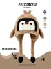 Gorro de Pingüino Pequeño para Estudiantes Infantiles de Dibujos Animados Calidez Casual Cúpula Engrosada Otoño e Invierno Protección para los Oídos Esencial para Padres e Hijos
