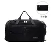 Bolsa de Viaje Plegable de Gran Capacidad, Ligera, Sencilla, Informal, para Deportes, Yoga y Fitness, Bolsa de Equipaje de Doble Espalda con Separación de Seco y Húmedo
