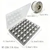 Conjunto de Caixa de Bobinas Doméstica Multiespecificação, Bobinas Transparentes Coloridas, Bobinas de Metal com Linha, Cada Bobina com Aproximadamente 40m de Comprimento